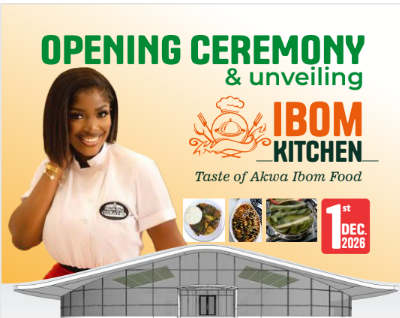 Official poster — Opening Ceremony & Unveiling of Ibom Kitchen: Taste of Akwa Ibom Food